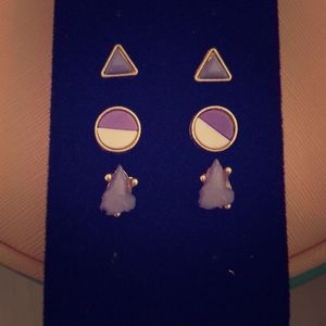 Set of three pairs of earrings
